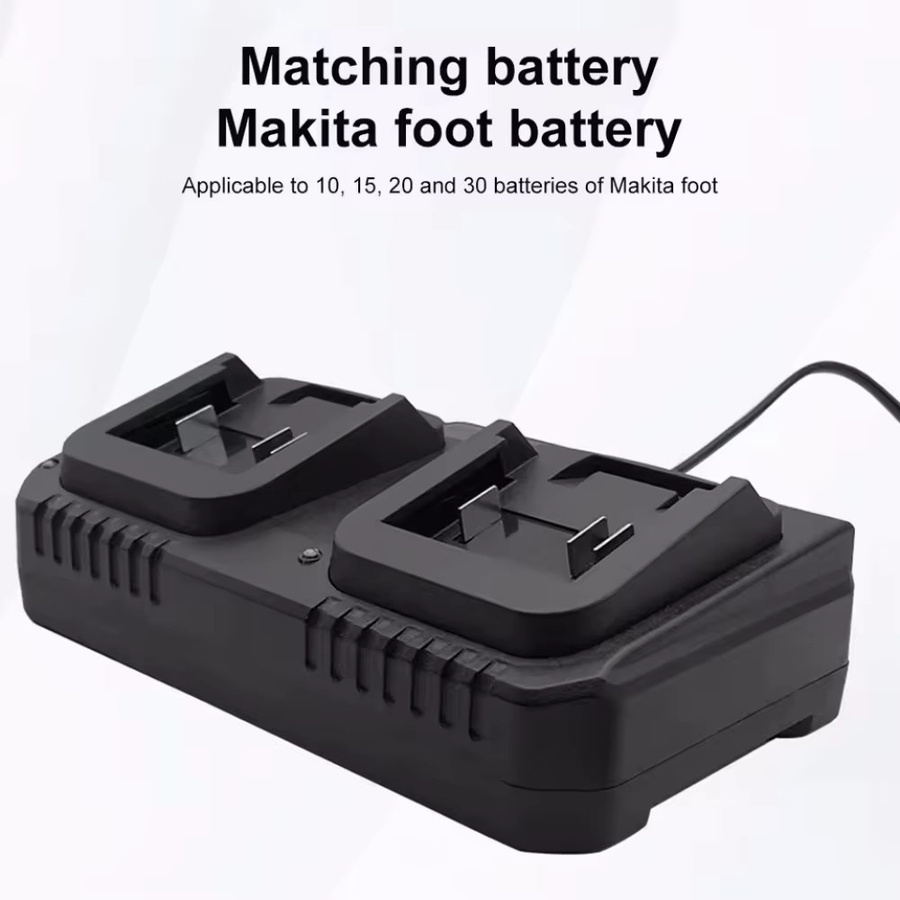 Makita Lithium-Batterie Dual Ladegerät für 18 V und 21 V Akkus BL1415/1815/1830/1850 mit EU/US-Stecker - Bild 4