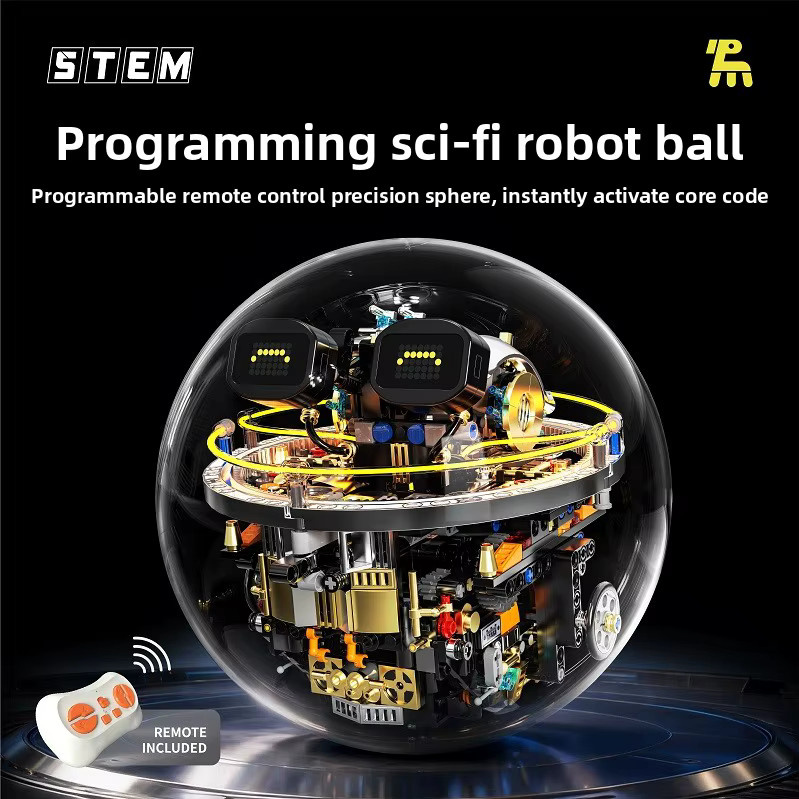 Sci-Fi Programmierbarer Kugelförmiger Roboter-Bausatz, ferngesteuert, 804 Teile, ab 8 Jahren - Bild 2