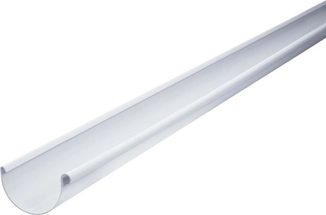 Inefa Dachrinne Halbrund aus PVC in Weiß, Nennweite 125 mm, Länge 200 cm - Bild 1