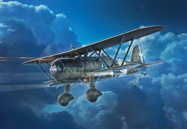 Italeri FIAT CR.42 CN Falco Night Fighter, Modell, 1:72 - Bild 1