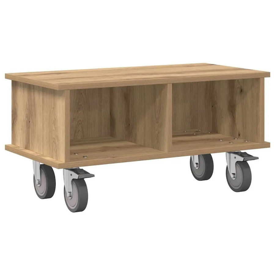 vidaXL TV-Ständer Artisan-Eiche in Braun, moderner Holz-TV-Unterschrank für dein Wohnzimmer, B/T/H: 68,5 x 35 x 35 cm - Bild 2