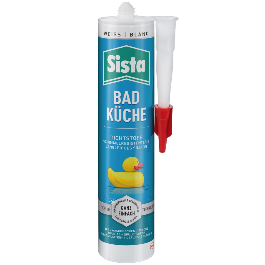 Sista Silikon Dichtstoff für Bad & Küche, wasserdicht, Weiß, 280 ml - Bild 2