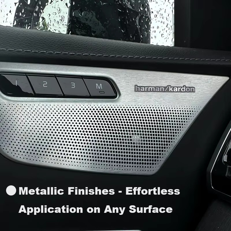 Harman Kardon Metall-Autozubehör High-Fidelity-Audiolautsprecher und Stereo-Audio-Emblem-Aufkleber in Silber, 2/4 Stück - Bild 4
