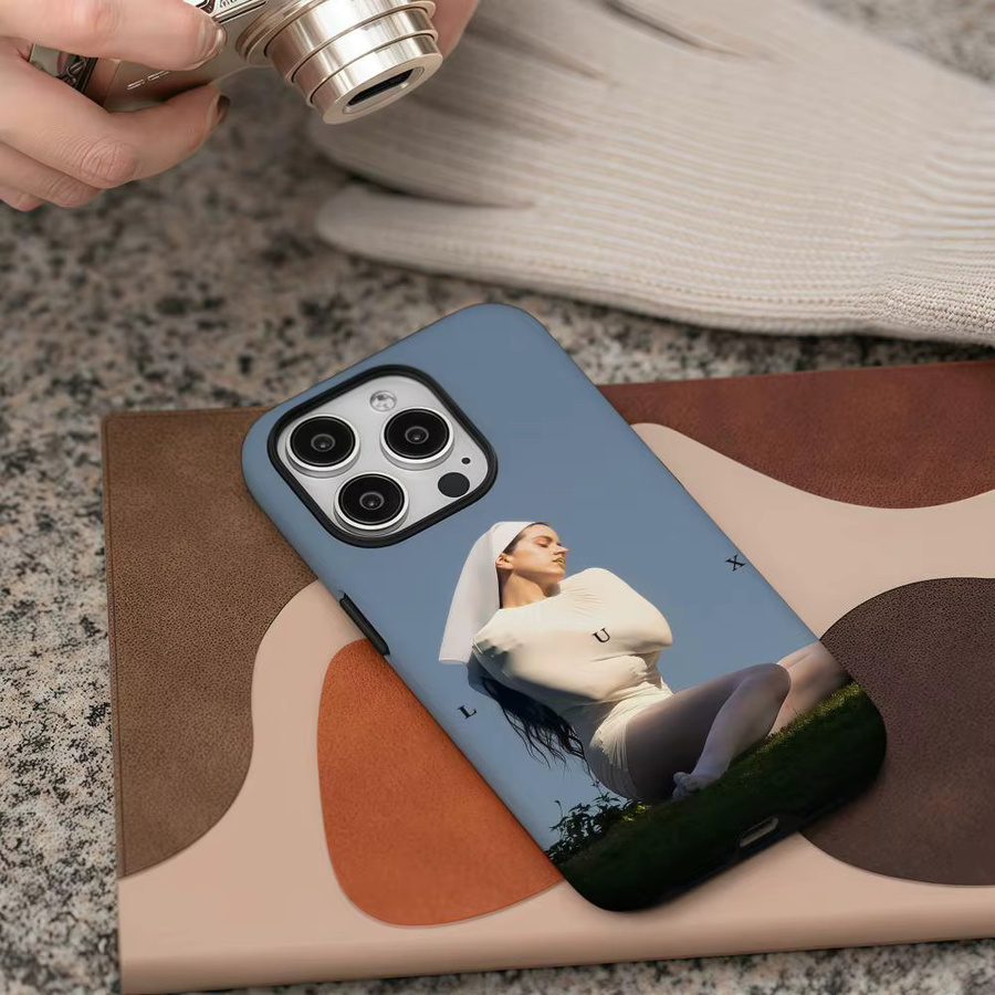 R-Rosalia LUX Handyhülle für iPhone 17 16 15 14 13 12 Pro Max Plus in Weiß mit glänzender HD-Doppelschicht-Flüssigkeits-Hartschale - Bild 4