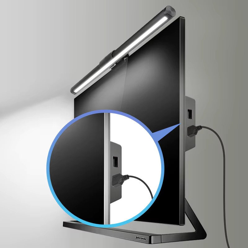 CHENBEN RGB LED Monitor Lichtleiste, gebogene USB Computer-Bildschirmleuchte mit stufenloser Dimmung, Schwarz - Bild 5
