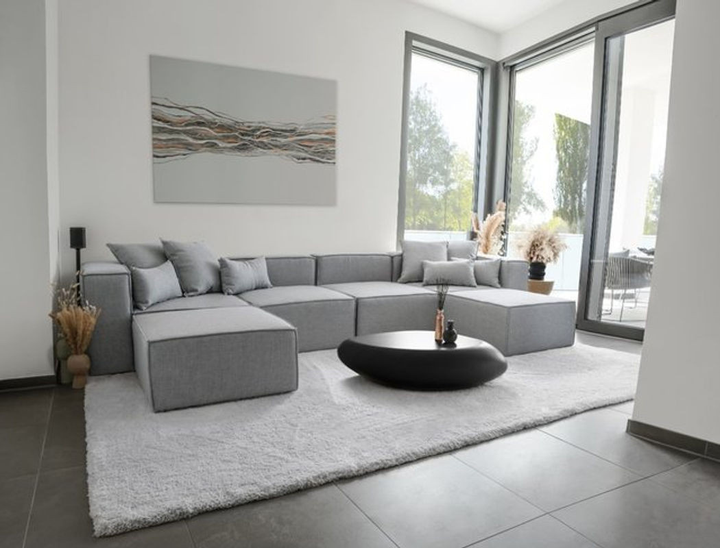 HOME DELUXE Modulares Sofa VERONA XXL Modern Grau - Bild 1
