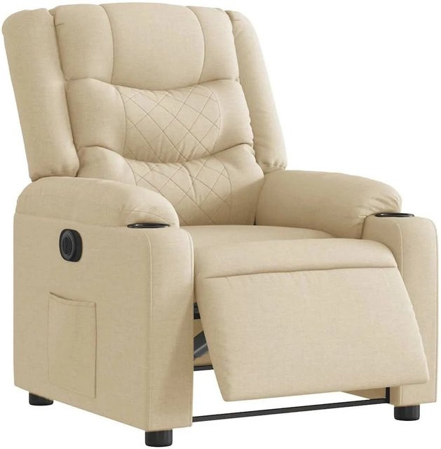 vidaXL Elektrischer Relaxsessel in Beige aus Stoff mit Armlehnen - Bild 1