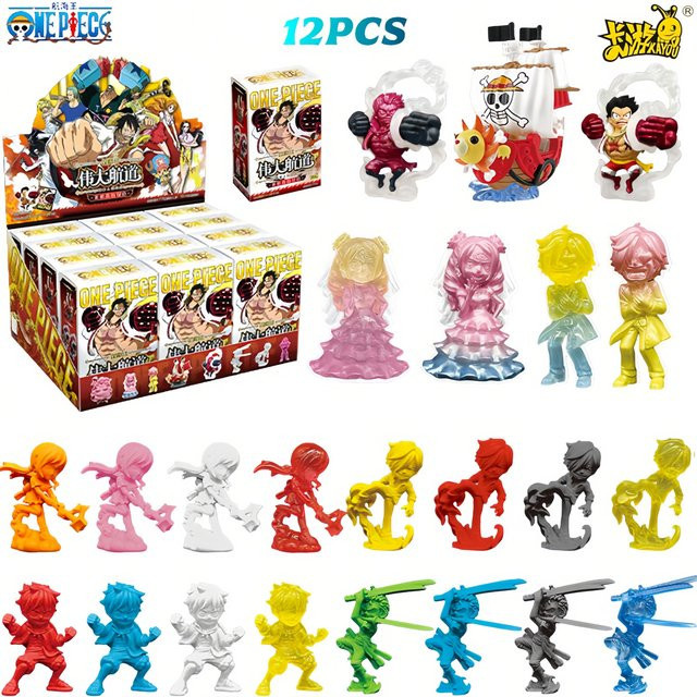 KAYOU One Piece Monkey D. Luffy Gummifiguren Thousand Sunny Schiffsfigur, Modell Spielzeug - Bild 1