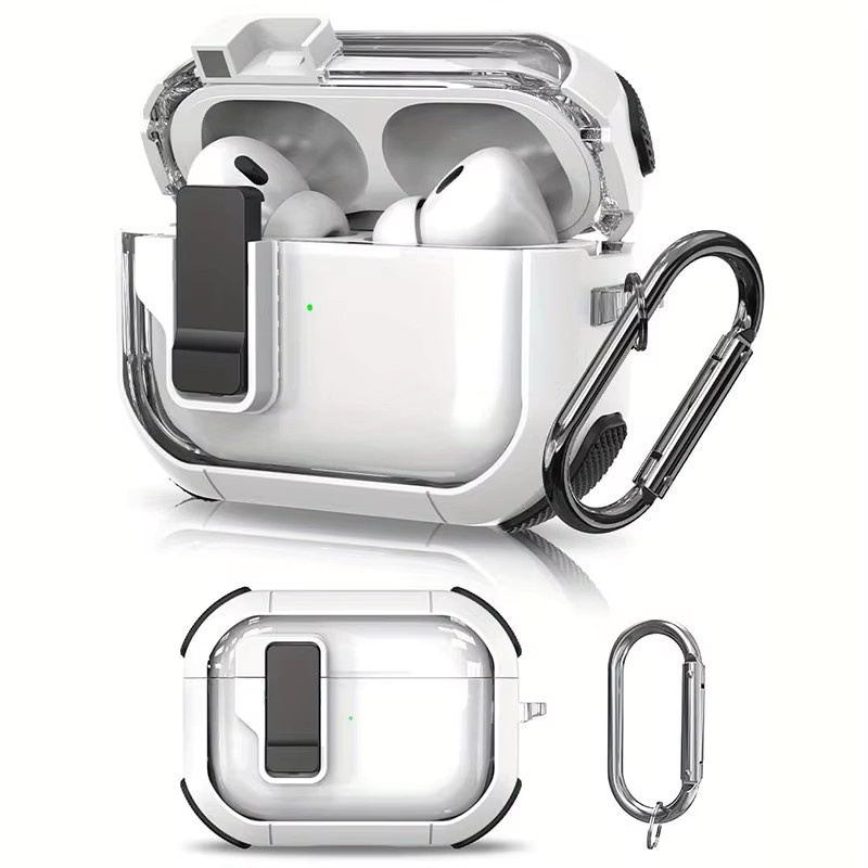 ZEKS TPU Secure Lock Clip Kopfhörerhülle für AirPods Pro 2, Pro 3 und AirPods 4 2024 in Grün - Bild 3