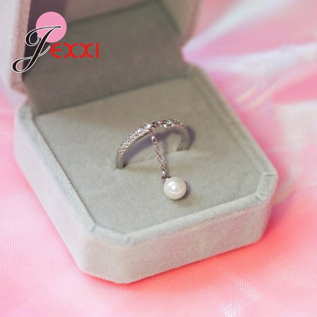 JEXXI Ring 925 Silber, Zirkonia, Kristall, Perle, Damen - Bild 1