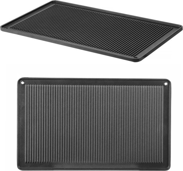 Hendi Convectomat GN 11 gerillte Grillplatte aus Aluminium in Schwarz - Bild 1