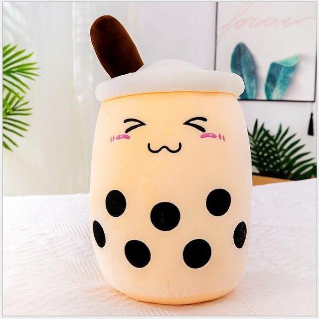 Bubble Tea Plüschtier Boba Milchtee, Kuscheltier Kissen, 24cm - Bild 1