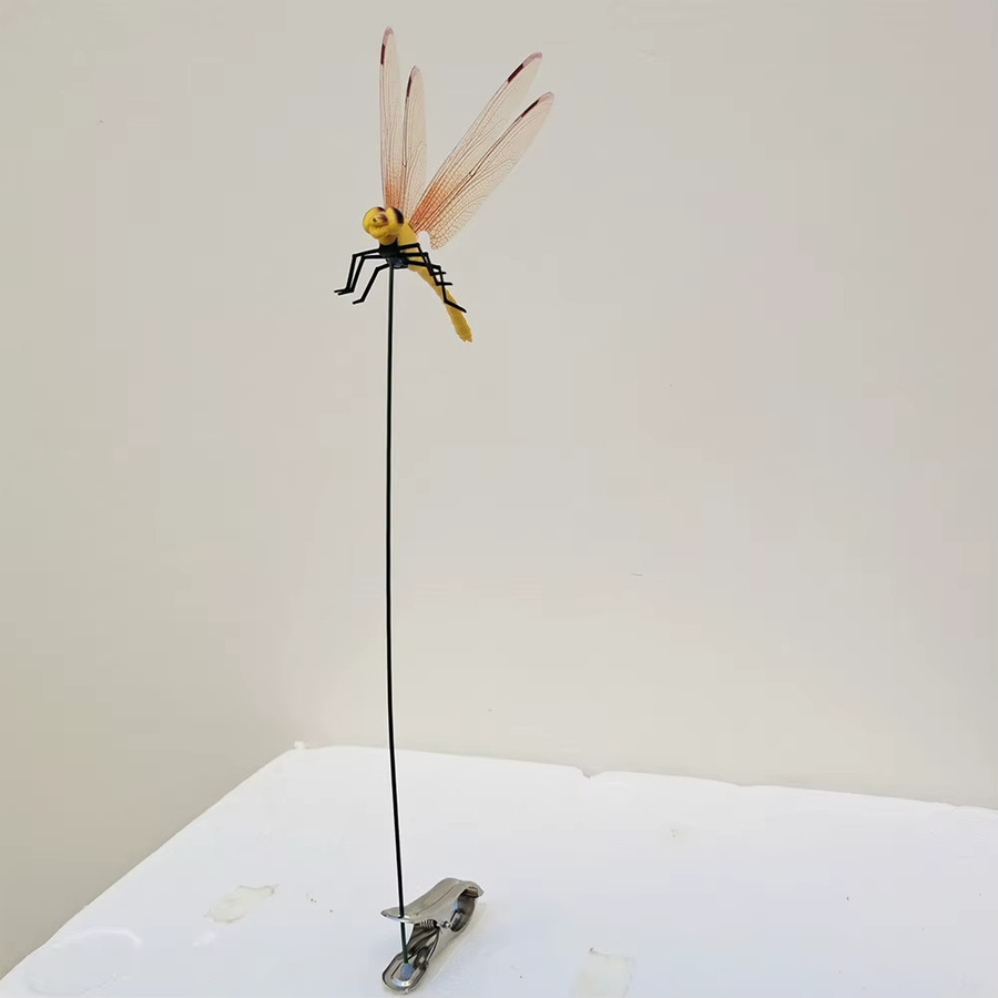 APWIKOGER 4er Set Künstliche Libellen-Clip-Verzierungen aus Kunststoff, Wasserdichte 3D Libellen-Klammern für die Heimdekoration - Bild 4