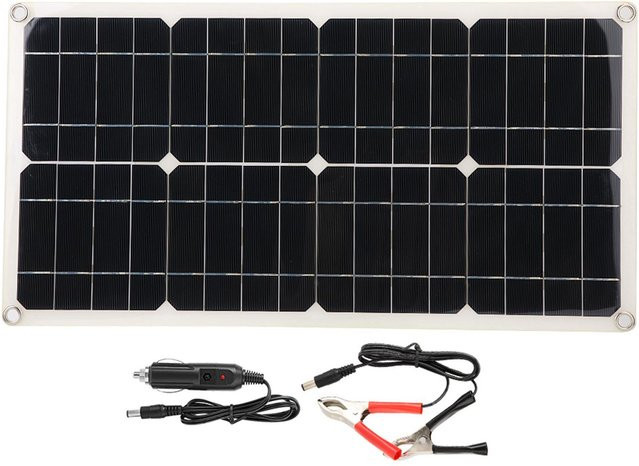 Aneng 25W Dual 5V USB Flexibles Einkristall Solarpanel Kit mit Controller in Schwarz - Bild 1