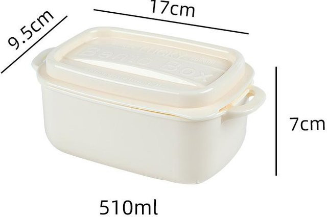 NATAWA Tragbare Doppel-Hamburger-Lunchbox für Kinder in Weiß - Bild 1