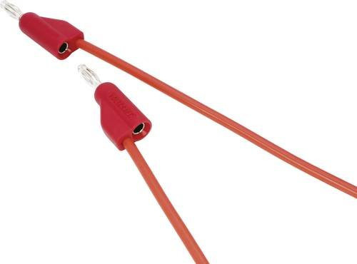 Voltcraft MSB-100 Messleitung aus PVC mit Lamellenstecker, Rot, Länge: 1 m, 4 mm - Bild 1