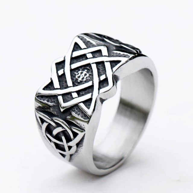 Savarog Ring Edelstahl, Silber, Herren, Wikinger Slavic - Bild 1
