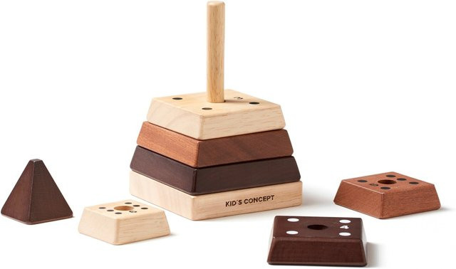 Kids Concept Stapelpyramide Natur Neo, Holz, ab 1 Jahr - Bild 1