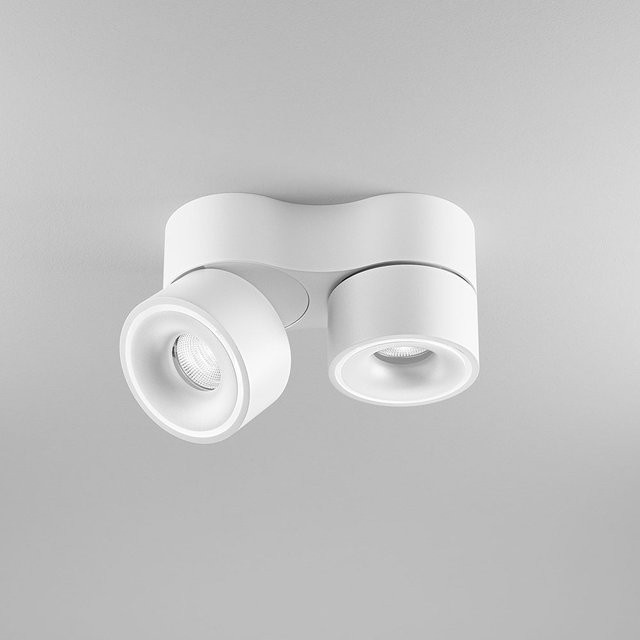 DLS Lighting Clippo Duo LED-Wand- und Deckenstrahler in Weiß, dimmbar und verstellbar mit warmweißem Licht (2700K) - Bild 1