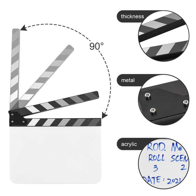 Neoglint Filmklappe aus Acryl Type 5 in Weiß und Transparent - Bild 2