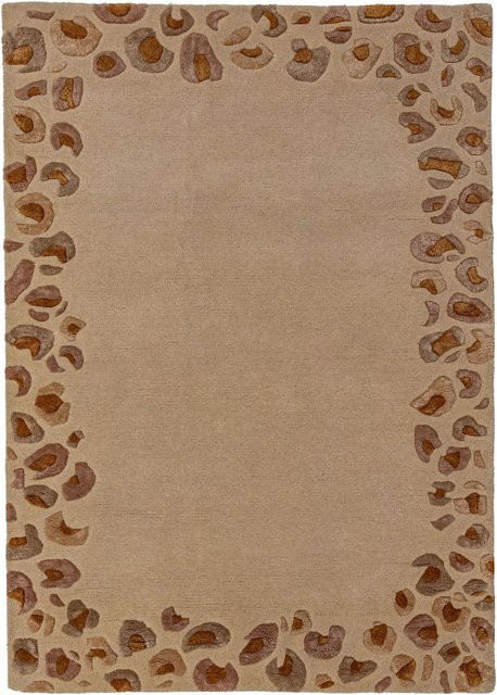 Teppich Leopard-Bordüre Kadima Design in Natur und Beige, Retro-Design, B: 160 cm, T: 230 cm - Bild 1