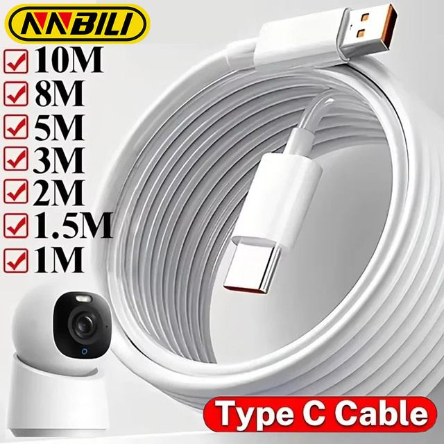 NNBILI USB Typ-C Schnellladekabel 6A als universelles Datenkabel in Weiß - Bild 1