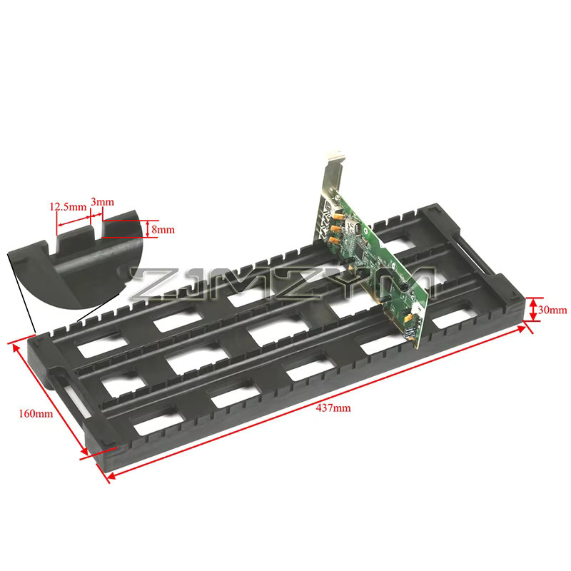 ZJMZYM Antistatisches PCB-Rack aus schwarzem Kunststoff, Stapelbarer L-förmiger Aufbewahrungsständer für elektronische Komponenten - Bild 2