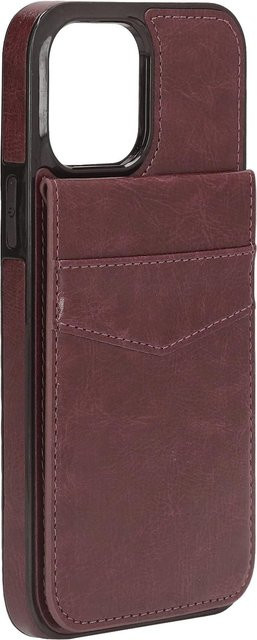 Multifunktionale Brieftasche Handyhülle mit Magnetverschluss und Ständer für Apple iPhone 13 Pro in Braun - Bild 1
