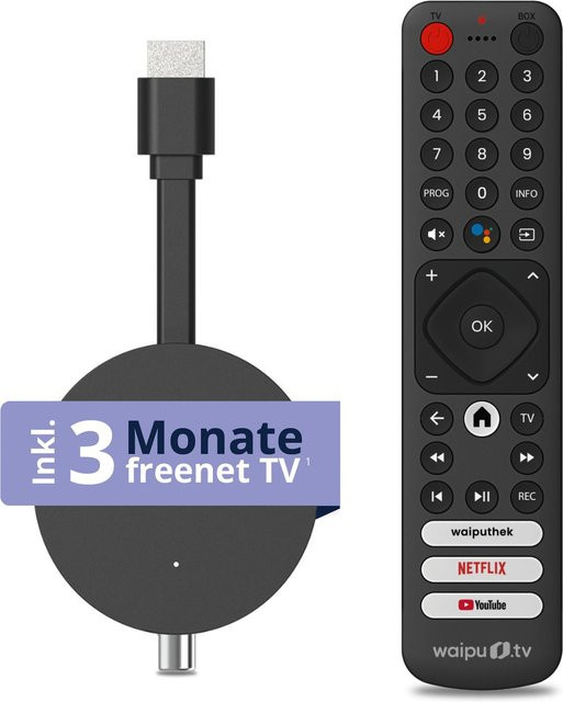 freenet TV 3in1 Hybrid Stick Android TV DVB-C/T2 Schwarz - Bild 1
