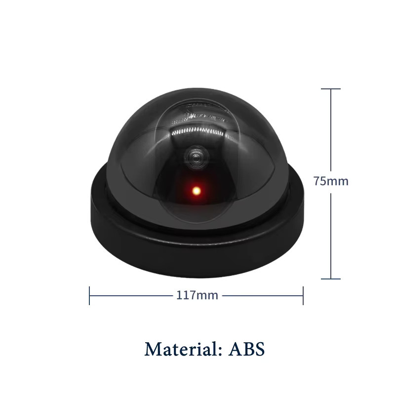 ELESECUR CCTV Dummy Kamera mit blinkender LED in Schwarz aus Kunststoff, Betrieb über AA-Batterien - Bild 3