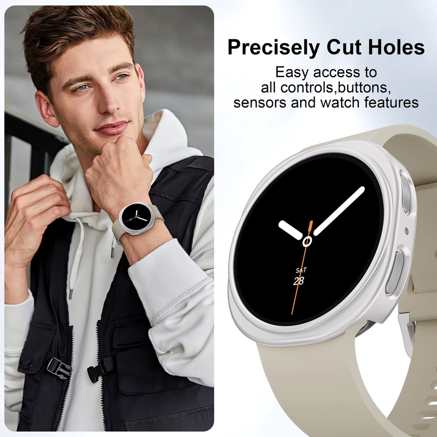 LCAPLE Schutzhülle für Samsung Galaxy Watch 8, Kunststoff, rot - Bild 4