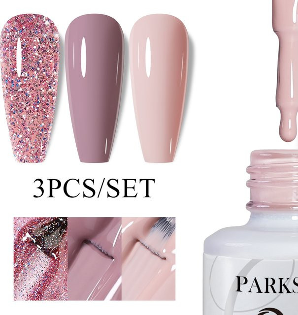Parkson Nagel-Gel-Nagellack Set, schimmernd, 8 ml - Bild 1