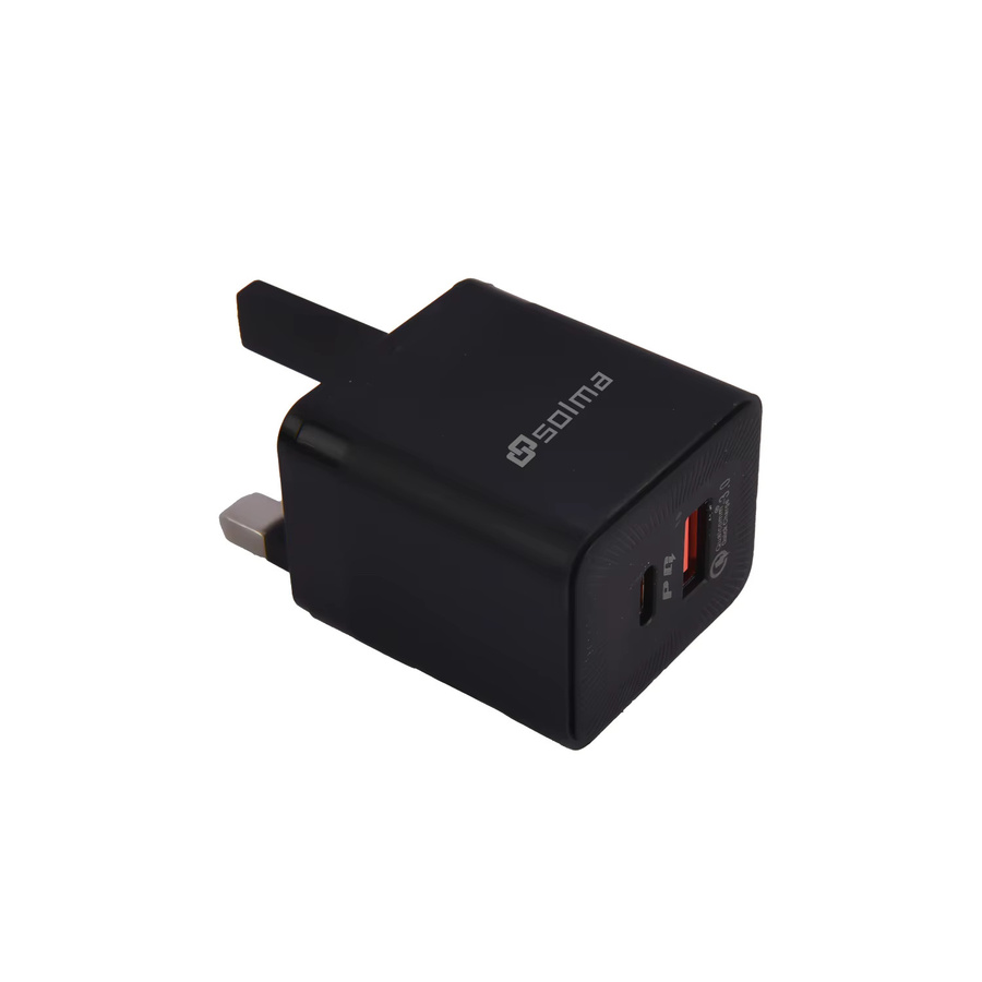 Solma 2-Port Reise-Ladegerät mit USB-Anschlüssen in Schwarz - Bild 4
