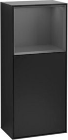 V&B Finion Seitenschrank für das Badezimmer mit LED-Beleuchtung und Glasfachboden, Blau lackiert, B: 41,8 cm, H: 93,6 cm - Bild 1