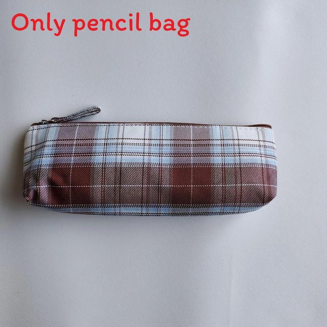 DewBloom Federtasche im koreanischen Stil, doppellagig und auslaufsicher, Braun - Bild 1