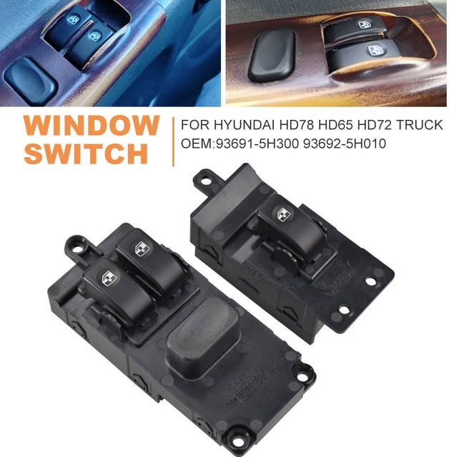 Malcayang Fenster-Netzschalter Schwarz für Hyundai HD35 HD45 HD65 HD72 HD75 HD78 LKW 93691-5H300 936915L000 - Bild 1