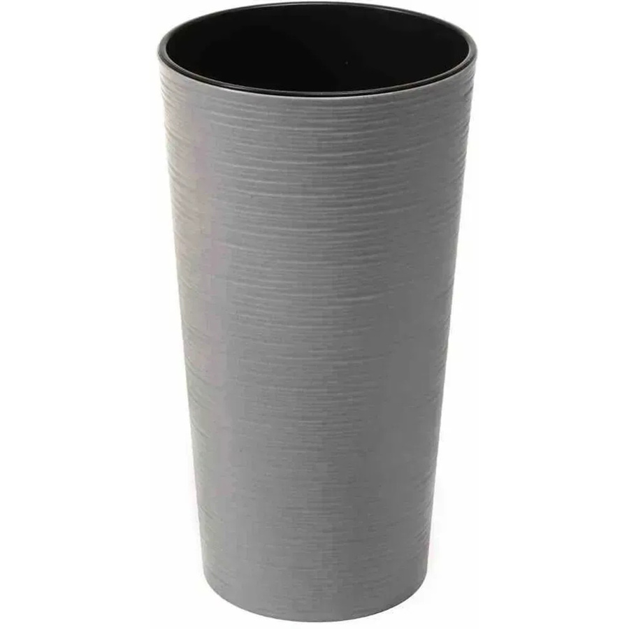 Siena Garden Pflanzkübel Locon Groove in Grau mit Rillenoptik, rund, Durchmesser: 30 cm, Höhe: 57 cm - Bild 2