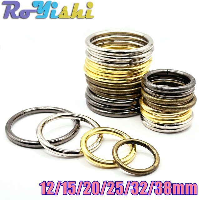 RoYishi 20 Stück Metall-O-Ring-Schnallen in Bunt und Schwarz für Haustierhalsbänder, Gurtbänder und Handtaschen-Hardware-Zubehör - Bild 1