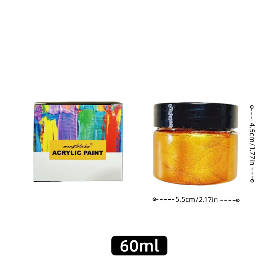 Goldene metallische Acrylfarbe für DIY-Projekte und Statuen, 60 ml - Bild 1