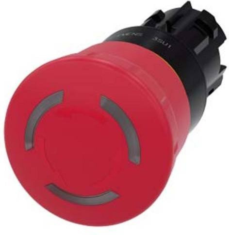 Siemens Not-Halt-Pilzdrucktaster 3SU1001-1HB20-0AA0 in Rot mit IP69K Schutzart - Bild 1