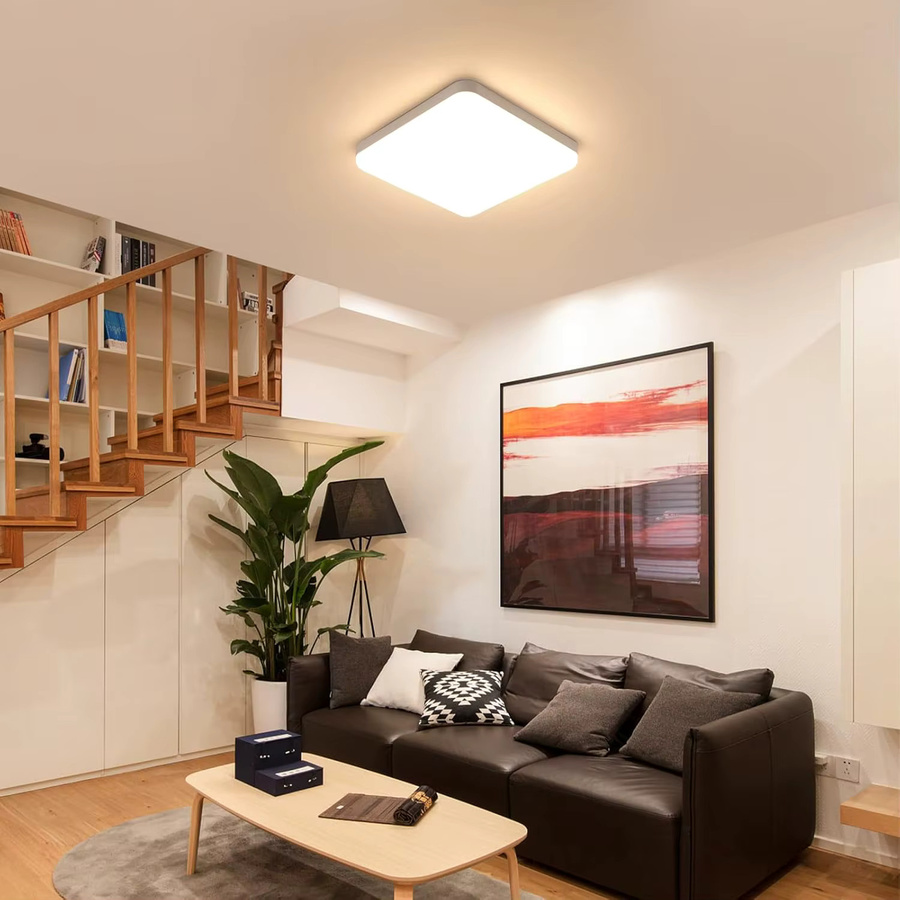 Moderne quadratische LED-Deckenleuchte mit warmem Licht, 32 W, 3000 lm, ultradünne Flush-Mount Deckenbeleuchtung - Bild 3