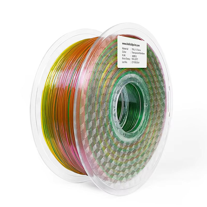 FlexMaterials Rainbow TPU Flexibles Filament Multicolour 1,75 mm für FDM 3D-Drucker - Bild 2