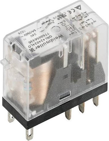 Weidmüller DRI424048LD Steckrelais 48 V/DC 5A 2 Wechsler transparent 20er Packung - Bild 1