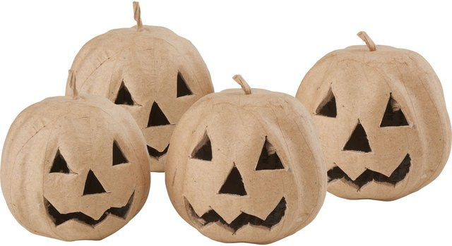 VBS Halloween-Kürbis aus Pappmaché in Braun - Bild 1