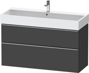 Duravit Waschtischunterschrank D-Neo in Grau Matt, Wandmontage, B/T/H: 118,4 x 44,2 x 62,5 cm - Bild 1