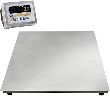 PCE Instruments Bodenwaage PCE-SD 300E SST aus Edelstahl in Silber bis 300kg mit 0,1kg Ablesbarkeit und Eichfähigkeit - Bild 1