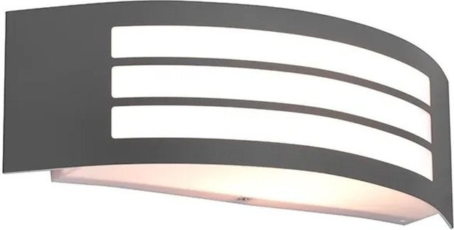 QAZQA Sapphire Deluxe Moderne Wandleuchte aus Edelstahl in Dunkelgrau Beton, IP44 Up-Down Außenleuchte mit E27 Fassung, dimmbar - Bild 1
