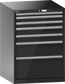 Lista Schubladenschrank 36x36E mit Key Lock in Anthrazit und Schwarz, B/T/H: 71,7 x 72,5 x 100,0 cm - Bild 1