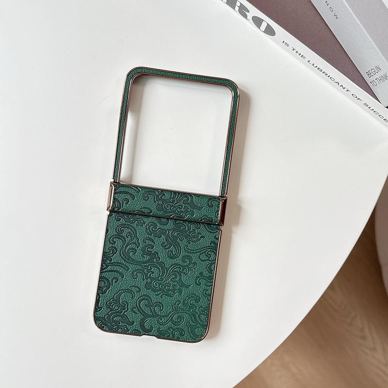 Motorola Razr 50 50 Ultra 40 Ultra Schutzhülle aus galvanisiertem Leder mit Drachenstruktur, stoßfest und anti-fingerabdruckbehaftet - Bild 1