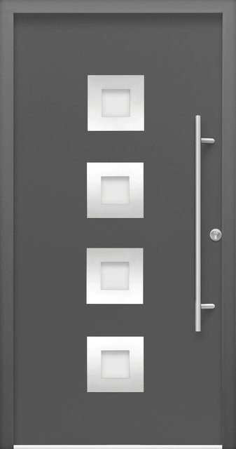 Haustür Thermospace Wien Prime in Anthrazit mit Glaseinsatz und Rechtsanschlag, B: 100 cm, H: 210 cm - Bild 1